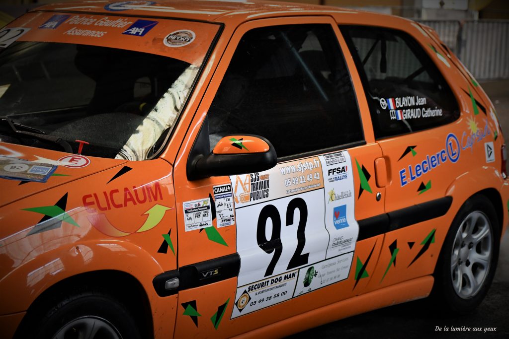 Rallye de la Vienne 2023 photographe De la lumière aux yeux CITROEN SAXO VTS N2 SERIE Jean BLAYON/Catherine GIRAUD