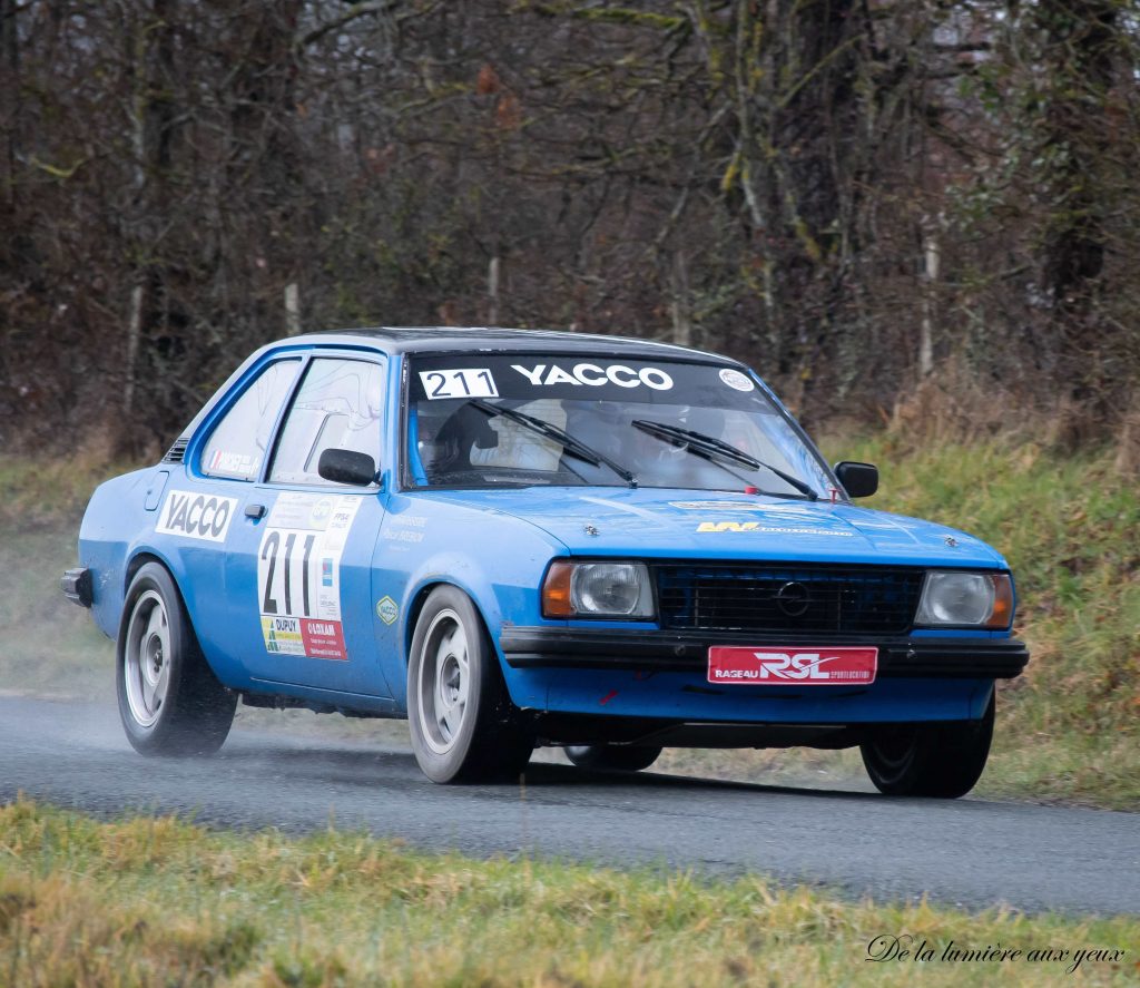 Rallye de la Vienne 2023 photographe De la lumière aux yeux OPEL ASCONA B Michel PORCHER/Sébastien PORCHER