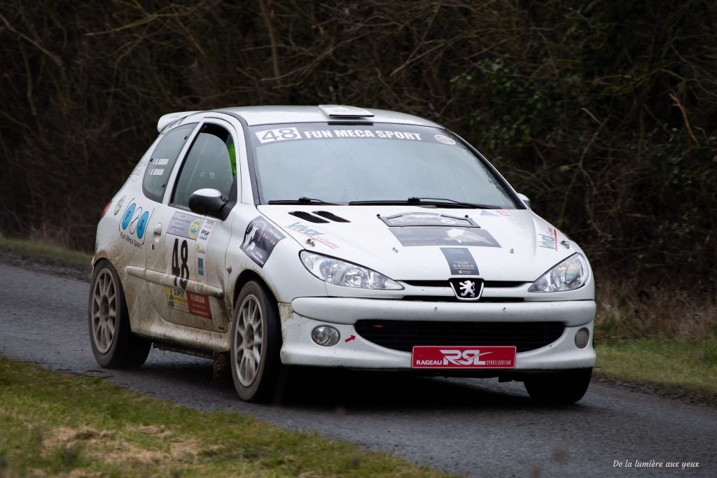 Rallye de la Vienne 2023 photographe De la lumière aux yeux PEUGEOT 206 Alexis BIRARD/Baptiste GAUDIN