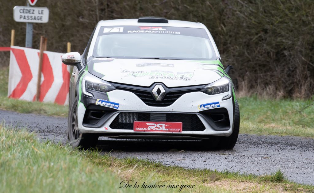 Rallye de la Vienne 2023 photographe De la lumière aux yeux RENAULT Clio RS Rally5 Jean-Pierre LEJEUNE/Geneviève ARNAVIELHE