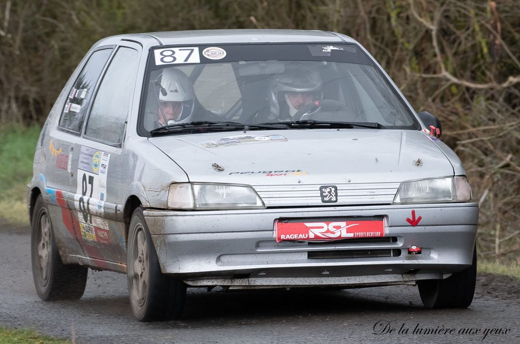 Rallye de la Vienne 2023 photographe De la lumière aux yeux PEUGEOT 106 XSI N1 Antoine BELOUIN/Angélique LIARD