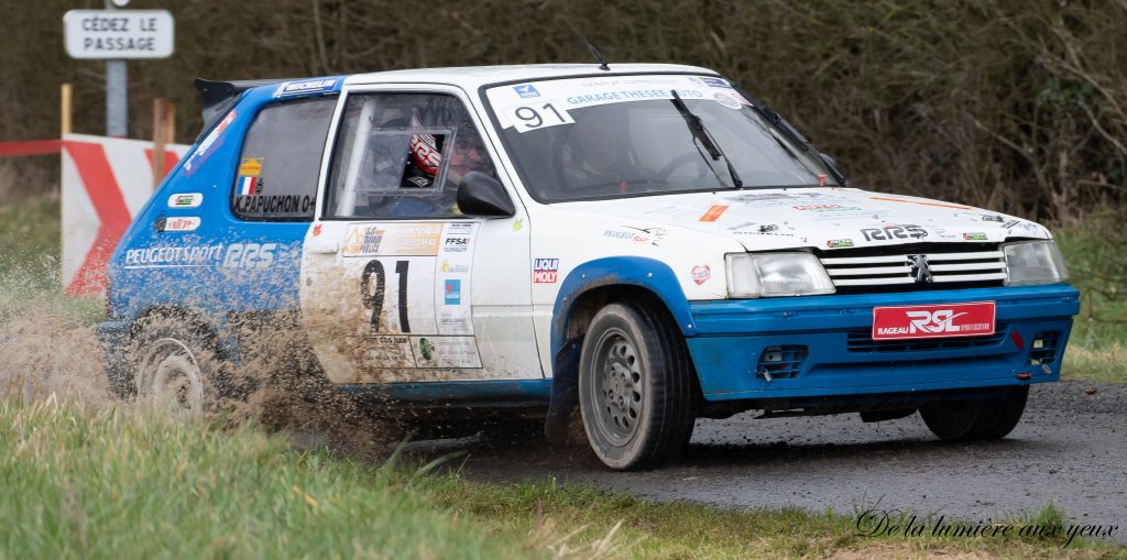 Rallye de la Vienne 2023 photographe De la lumière aux yeux PEUGEOT 205 Jean-Claude PELERIN/Kevin PAPUCHON