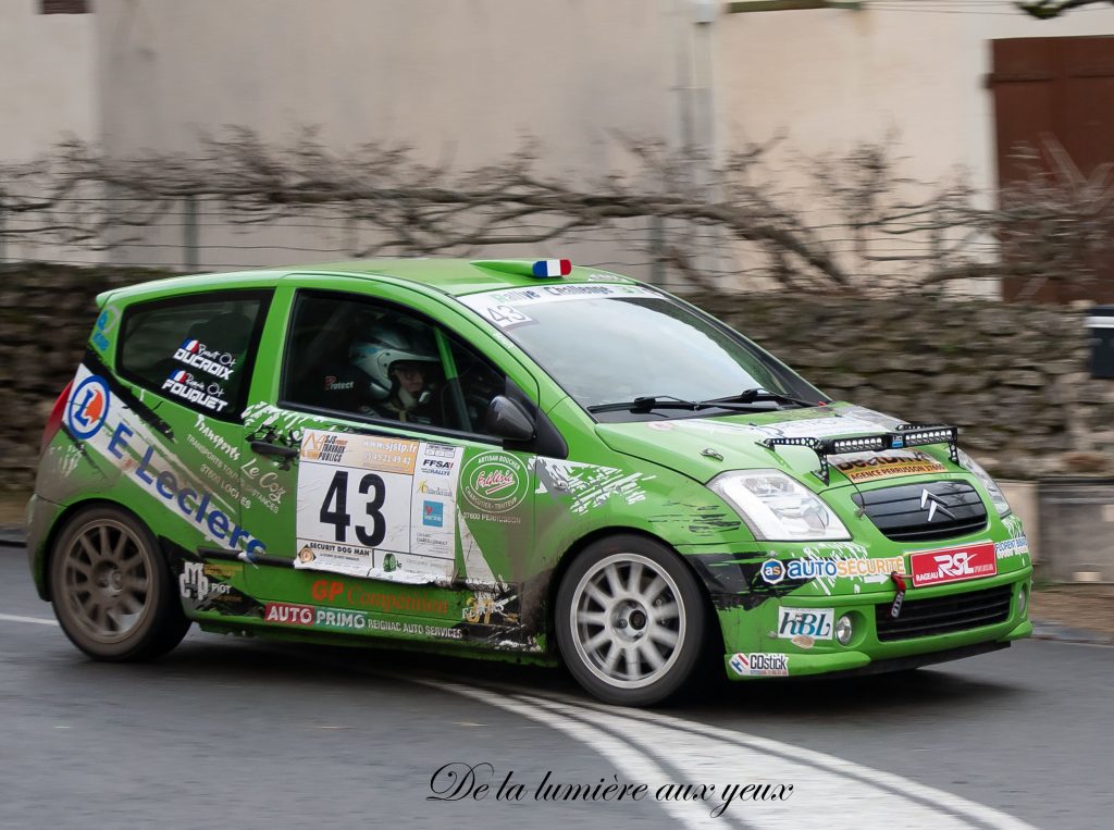 Rallye de la Vienne 2023 photographe De la lumière aux yeux CITROEN C2 Romain FOUQUET/Benoît DUCROIX